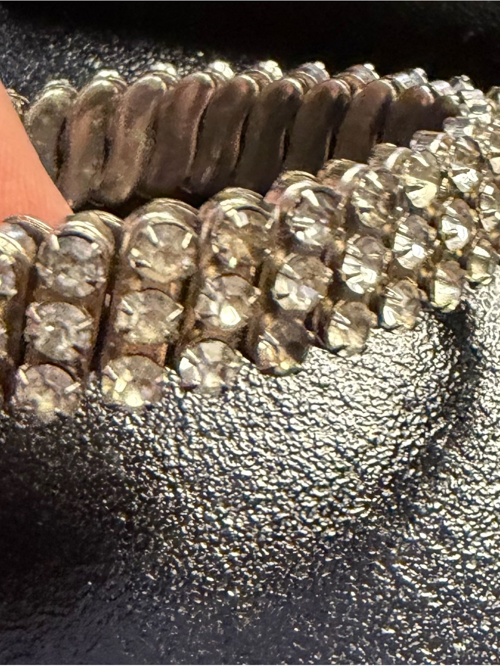 Silver Tone Vintage Stretch Bracelet